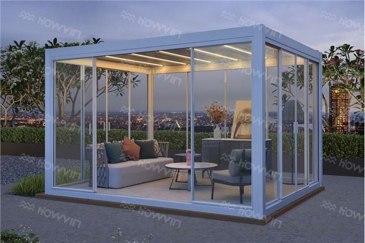 HOWVIN Outdoor Aluminum Series Pergola Manuel Patio Pool Beach Garden Home Use