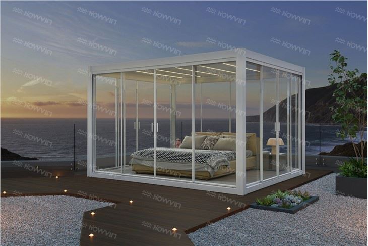 Howvin Pergola With Louvred Roof Electric Shade Courtyard Garden Light Luxury Villa Intelligent Louvered Pergola