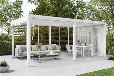 Howvin Outdoor Leisure Aluminum Leaf Pergola Outdoor Villa Courtyard Garden Awning Modern Grape Frame